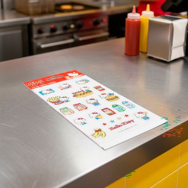 Plantilla de stickers hello kitty retro diner -  Hello Kitty Retro Dinner