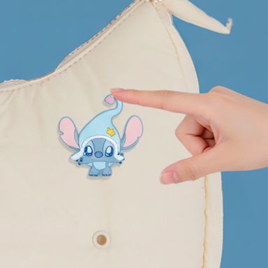 Charm decorativo stitch con gorro minidots silicona azul 6 cm -  Minidots