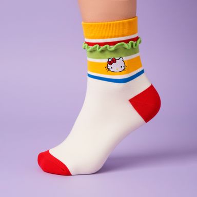 Medias para mujer hello kitty retro dinner textiles blancas talla 24-26 -  Hello Kitty Retro Dinner