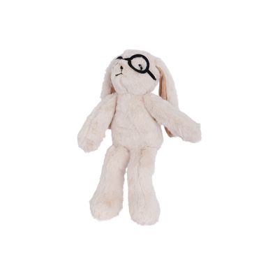 Conejo de peluche con lentes make a friend felpa beige 39x33 cm -  Make A Friend
