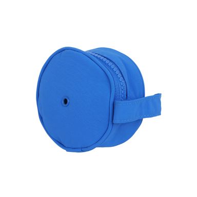 Monedero redondo personalizable minidots textil azul 9x9 cm -  Minidots