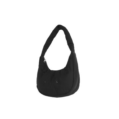 Bolso de hombro minidots textil negro 30x7x15 cm -  Miniso