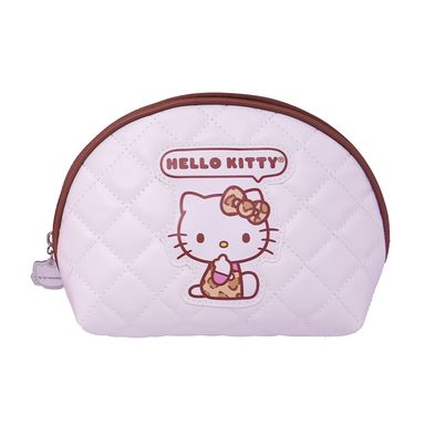 Cosmetiquera en forma de concha hello kitty sanrio leopard print café -  Hello Kitty Leopard