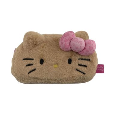 Cosmetiquera de peluche hello kitty sanrio leopard print café -  Hello Kitty Leopard