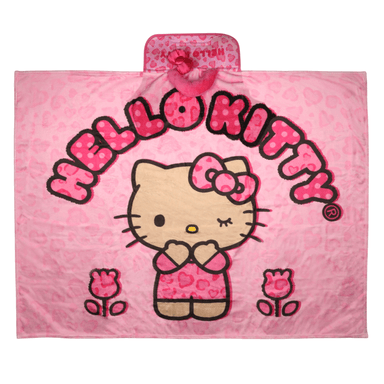 Manta grande con estampado hello kitty leopard print y asa rosa sanrio -  Hello Kitty Leopard