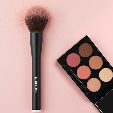 Brocha profesional para polvos sueltos serie classic black white -  Miniso