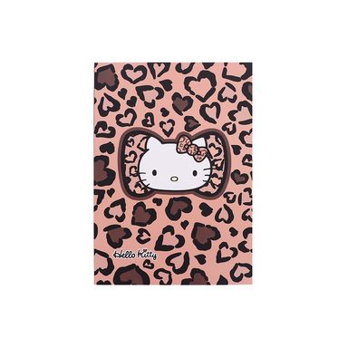 Libreta encuadernada con cola a5 colección hello kitty leopard design 32 hojas café sanrio -  Hello Kitty Leopard