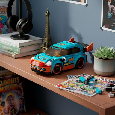 Bloques coche de carreras 3 en 1 azul my 003 serie miniso -  Miniso