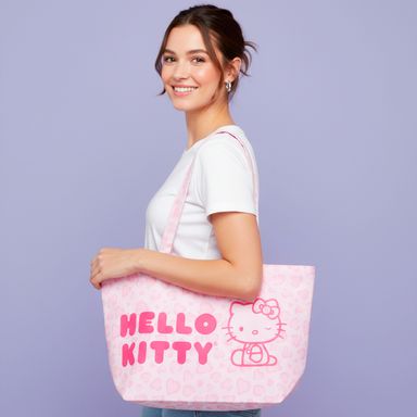 Bolsa de compras hello kitty sanrio leopard print rosa -  Hello Kitty Leopard