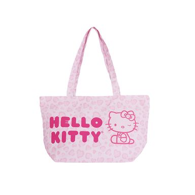 Bolsa de compras hello kitty sanrio leopard print rosa -  Hello Kitty Leopard