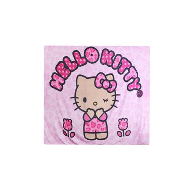 Manta grande con estampado hello kitty leopard print y asa rosa sanrio -  Hello Kitty Leopard