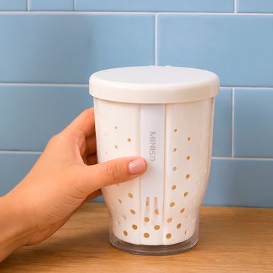 Taper copa escurridora portátil para frutas y verduras 760 mil beige -  Miniso