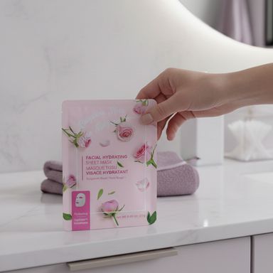 Mascarilla facial hidratante 25 ml rosa búlgara -  Miniso