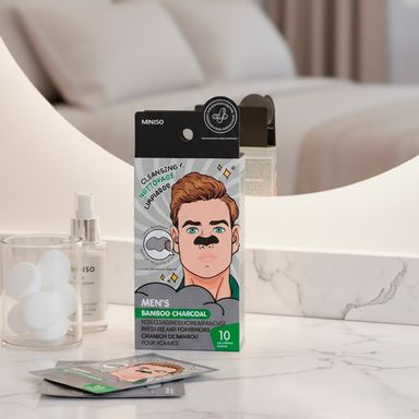 Tiras nasales para hombre puntos negros carbón de bambú 10 piezas -  Miniso