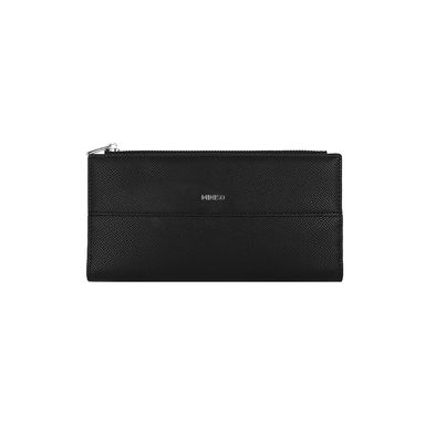 Cartera larga para mujer tipo piel sintética negra 19x9 cm -  Miniso