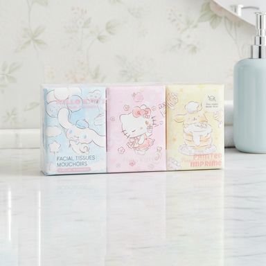 Paquete pañuelos desechables 20.5x20.5 cm 9 piezas sanrio -  Sanrio