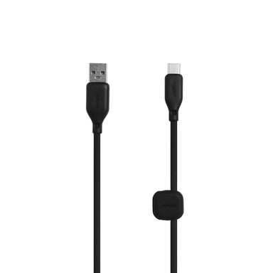 Cable de carga rápida atc de silicón mini bean series con organizador negro -  Miniso