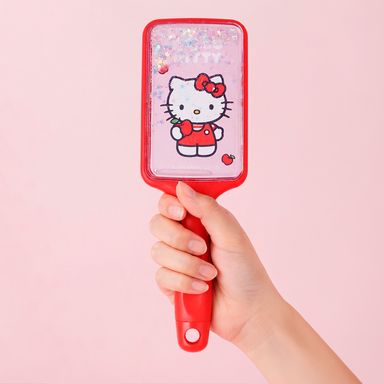 Peine de cabello cuadrado con purpurina de hello kitty sanrio rojo -  Sanrio
