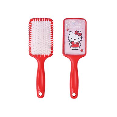 Peine de cabello cuadrado con purpurina de hello kitty sanrio rojo -  Sanrio