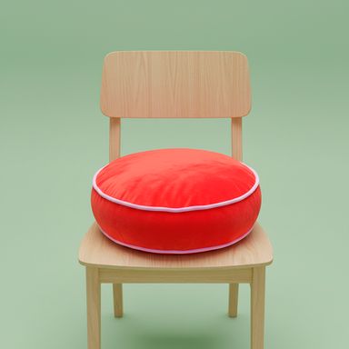 Cojín redondo para silla colección colorful stripe rojo -  Miniso