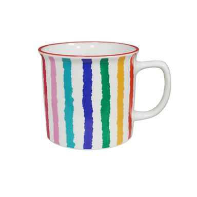 Taza de cerámica serie colorful stripes 430ml -  Miniso