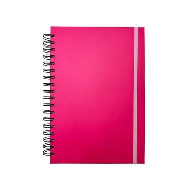 Cuaderno a5 con espiral y banda 100 hojas colección colorful stripe rojo -  Miniso