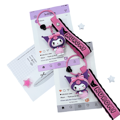 Llavero kuromi sanrio pijama party rosa y morado -  Sanrio
