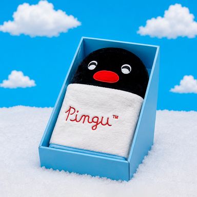 Toalla para manos textil blanca pingu -  Pingu