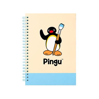 Libreta de espiral pasta suave beige 80 hojas pingu -  Pingu