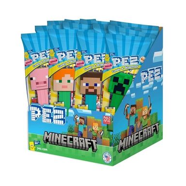 Caramelos blister minecraft sab. surt. x 17 gr pez - Miniso