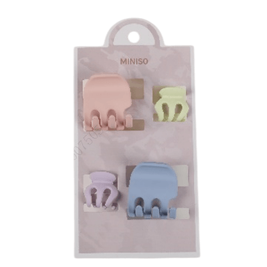 Set de pinzas para cabello miniso mate mini garritas 4pzas -  Miniso