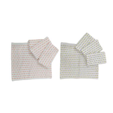 Set de toallas para rostro miniso algodón 30cm x 30cm lineas de 3 pzas -  Miniso