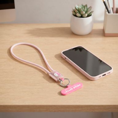 Cable de carga ctc 30 cm con correa hello kitty cozy kitten -  Sanrio