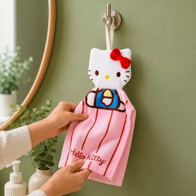 Toalla para manos sanrio rayas rosa hello kitty -  Sanrio