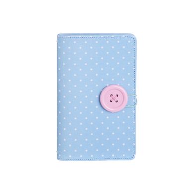 Libreta de recortes con tapa de tela y botones redondos serie big button 64 hojas azul -  Miniso