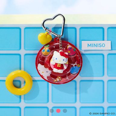 Lámpara con llavero de hello kitty jump in to summer en flotador -  Sanrio Jump In To Summer