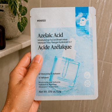 Mascarilla facial hidratante 22 ml ácido azelaico - Miniso