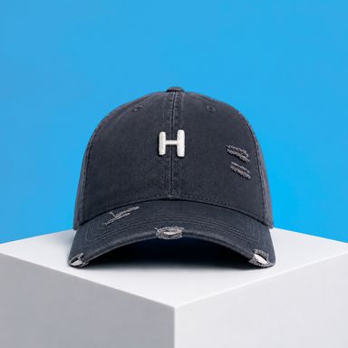 Gorra casual denim ripped textil gris unitalla - Miniso