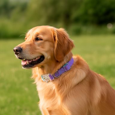 Collar con luz para mascotas textil azul 50x32 - Miniso