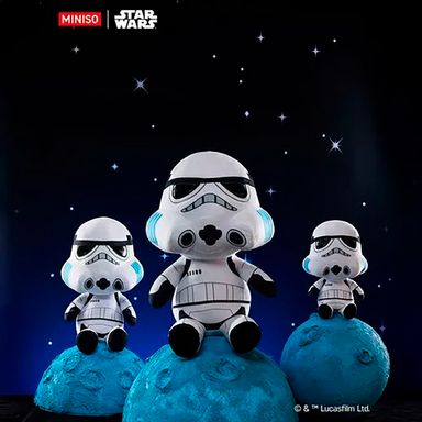 Peluche stormtrooper postura sentada felpa blanco 28x34 cm - Star Wars