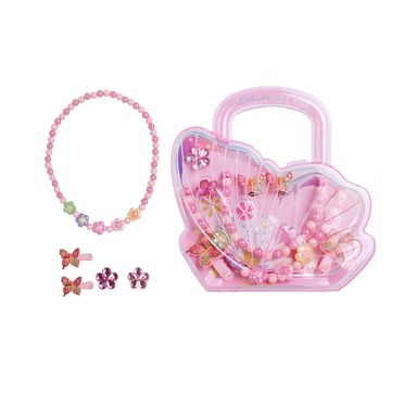 Set joyería y accesorios con estuche mariposa fun plástico rosa 16.5x16 cm 8+ - Miniso