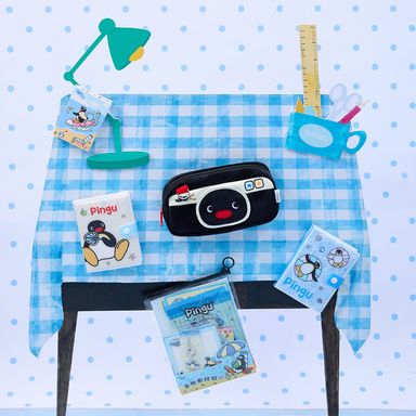 Cartuchera diseño de cámara textil negra pingu - Pingu