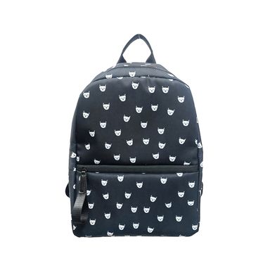 Mochila de moda con estampado integral de gatitos colección blanco y negro 2.0 - Miniso