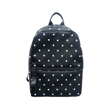 Mochila de moda con estampado integral de lunares colección blanco y negro 2.0 - Miniso