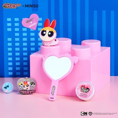 Espejo de mano en forma de corazón colección las chicas superpoderosas rosa - Las Chicas Superpoderosas